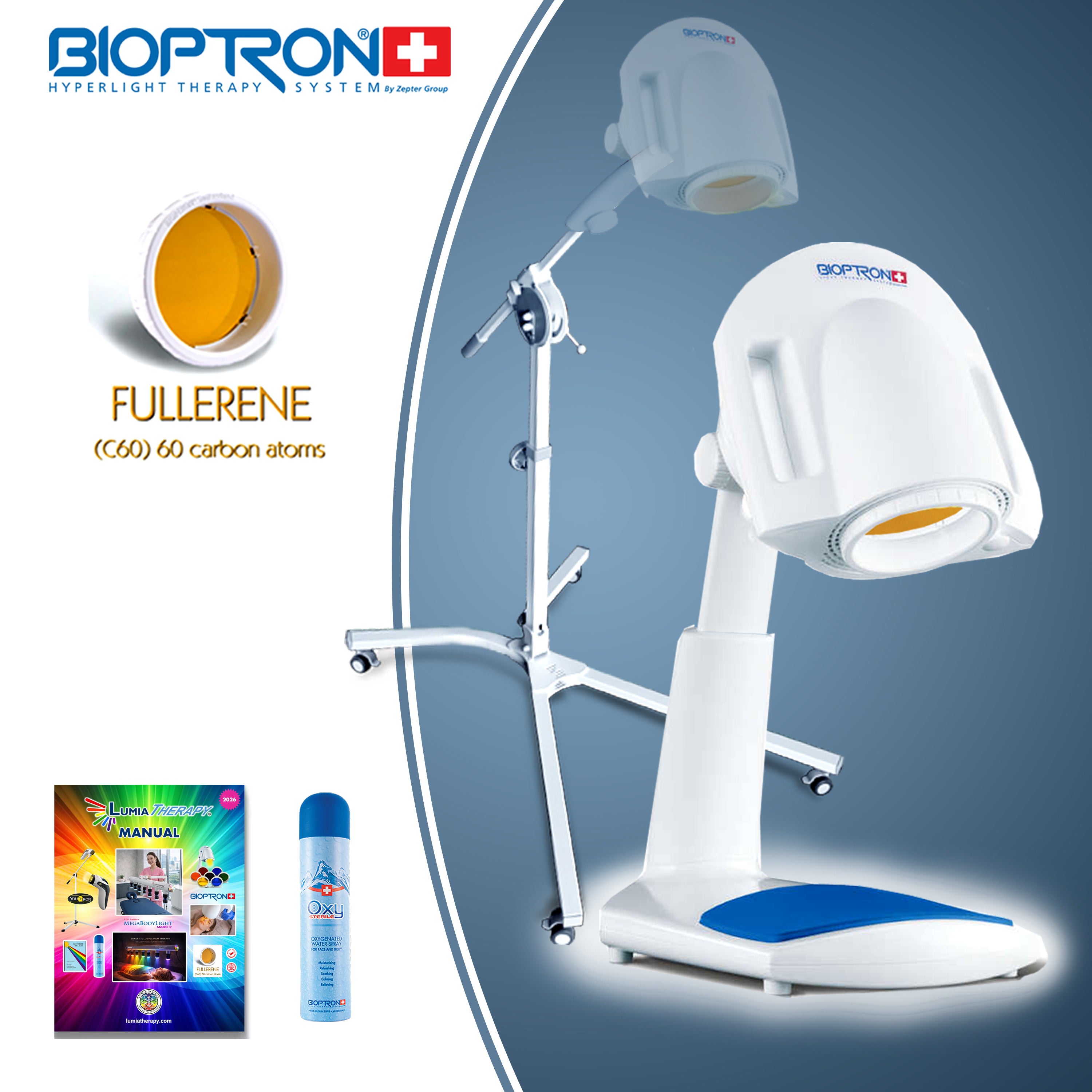 PRO 1® - Bioptron by Zepter w/ Floor Stand & FREE Table Stand & featuring the Fullerene filter
