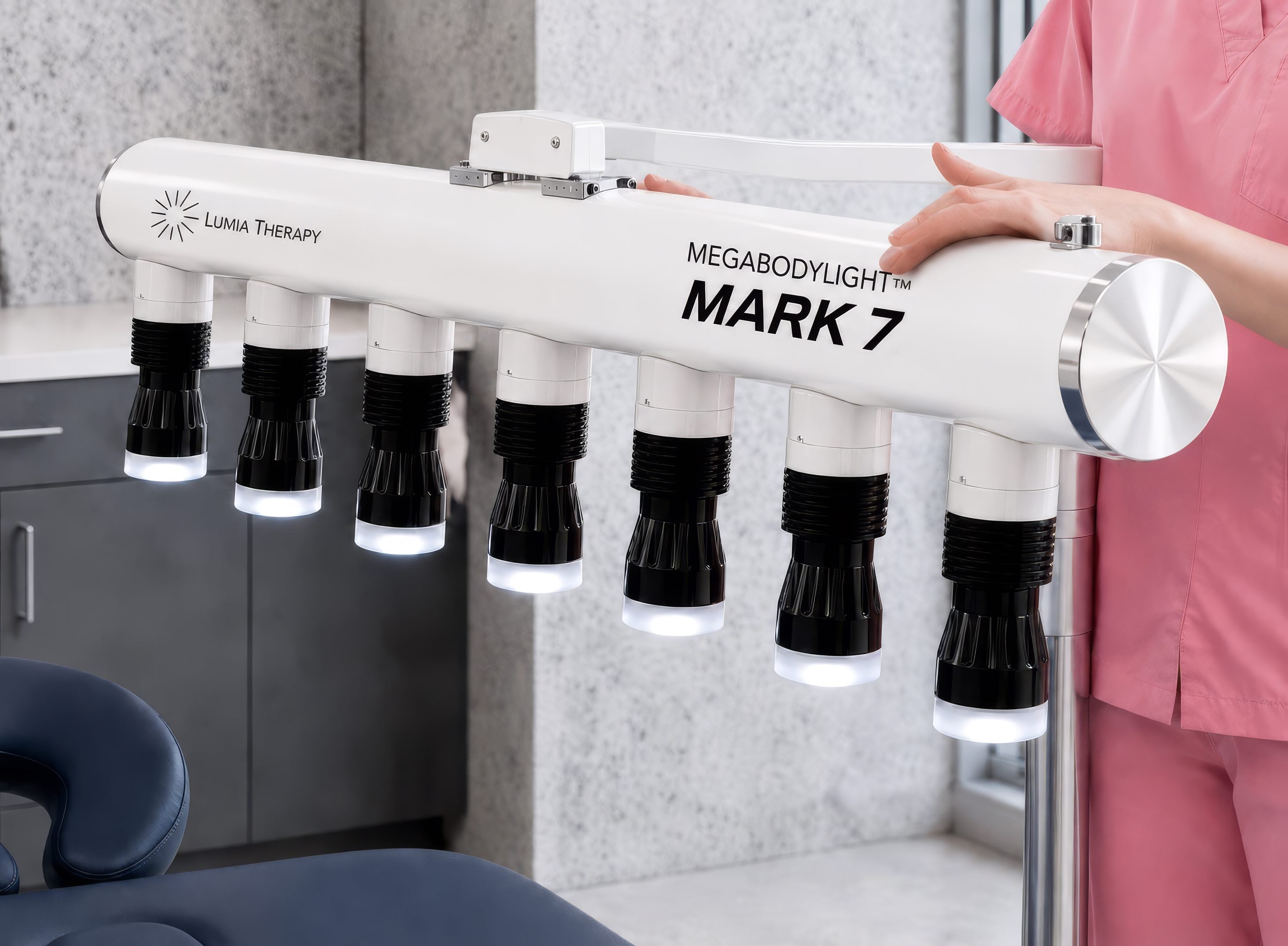 Experience the NEW MegaBodyLight MARK 7 with LED powerheads 5x brighter than previous models. Backed by a lifetime warranty.